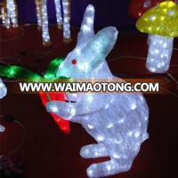 Led 3D cute rabbit motif lights for theme park zoo shopping mall Christmas outdoor decoration lights