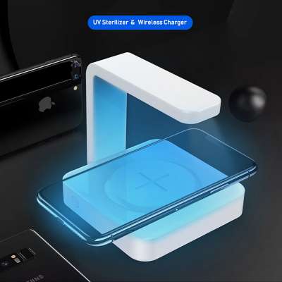 5W 10W 2 In 1 Portable Mobile Phone Wireless Charger UV Germicidal Lamp Magnetic Separator Fast Charging Wireless Charger